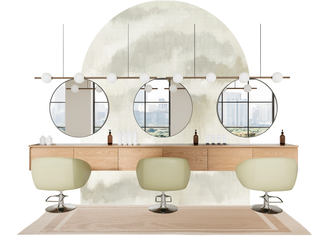 Stunning Salon Interior with Honpo